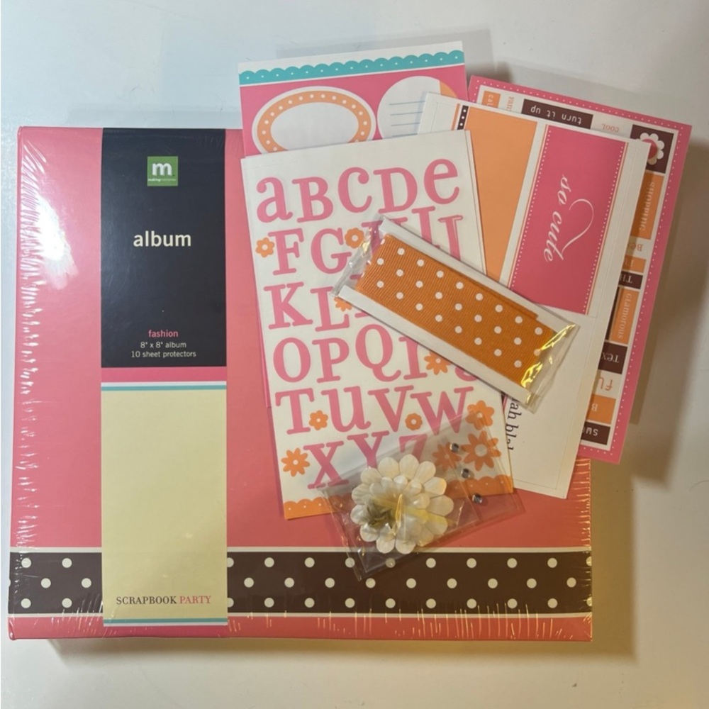 Pink Scrapbook Album Kit with Accessories